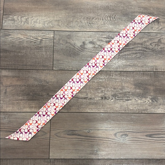 Coach Reversible Purple Heart Twilly Scarf - Picture 4 of 7